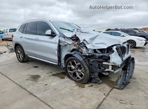 5UXTY3C06M9G76989 2021 BMW X3 Silver Front right