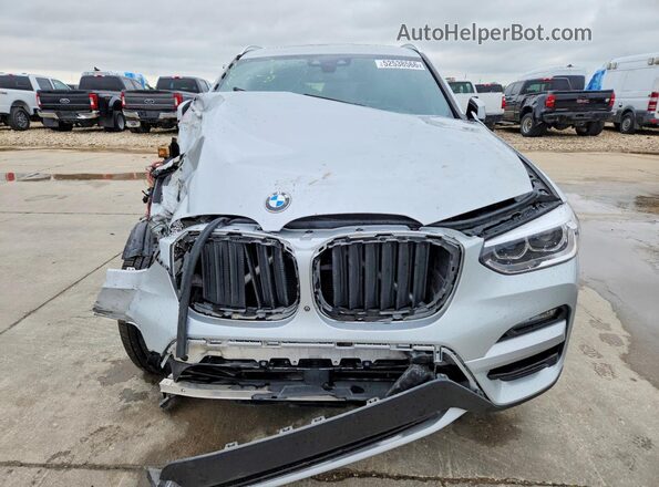 5UXTY3C06M9G76989 2021 BMW X3 Silver Front view