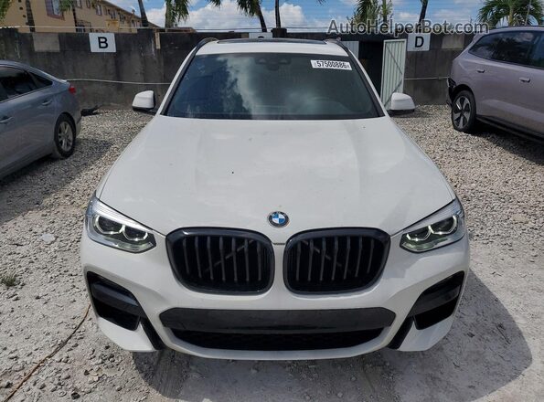 5UXTY3C06M9H95657 2021 BMW X3 Белый 