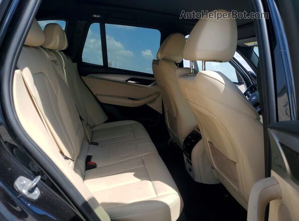 5UXTY3C07M9H38092 2021 BMW X3 Black უკანა სავარძლების ხედი