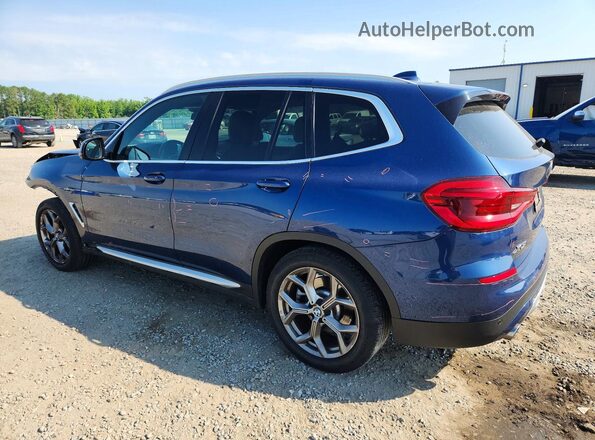 5UXTY5C00M9E37840 2021 BMW X3 Blue Rear left