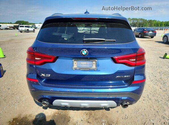 5UXTY5C00M9E37840 2021 BMW X3 Blue Rear view