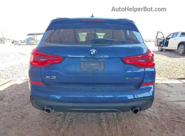 5UXTY5C01L9D20007 2020 BMW X3 Blue Widok z tyłu