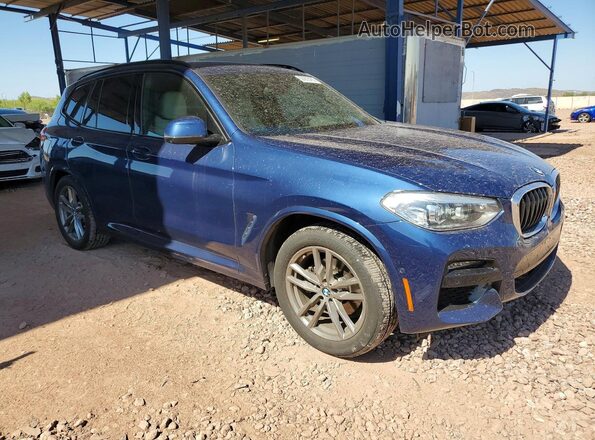 5UXTY5C01L9D20007 2020 BMW X3 Blue Przód prawy