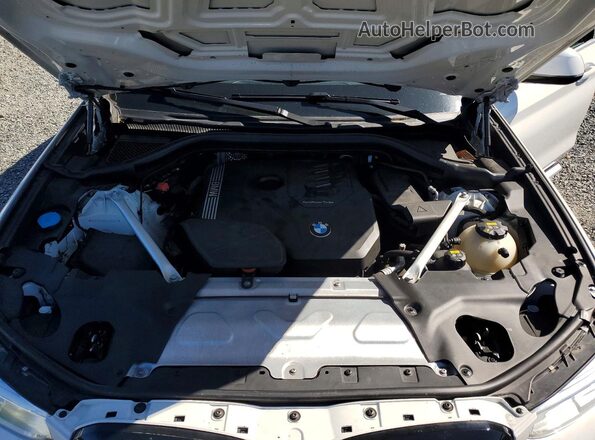 5UXTY5C01LLE58343 2020 BMW X3 White Engine compartment view