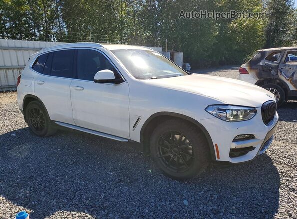 5UXTY5C01LLE58343 2020 BMW X3 White Front right