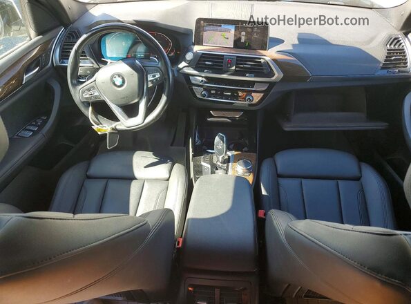 5UXTY5C01LLE58343 2020 BMW X3 White Dashboard view