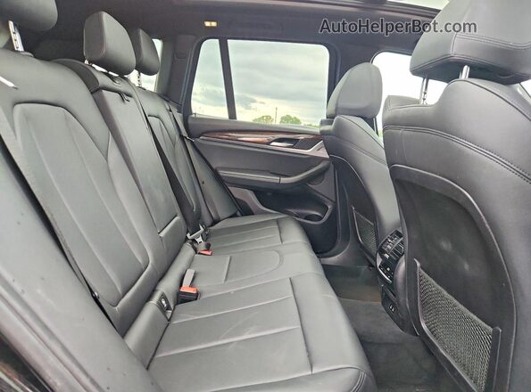 5UXTY5C01LLE58391 2020 BMW X3 Black Rear seats view