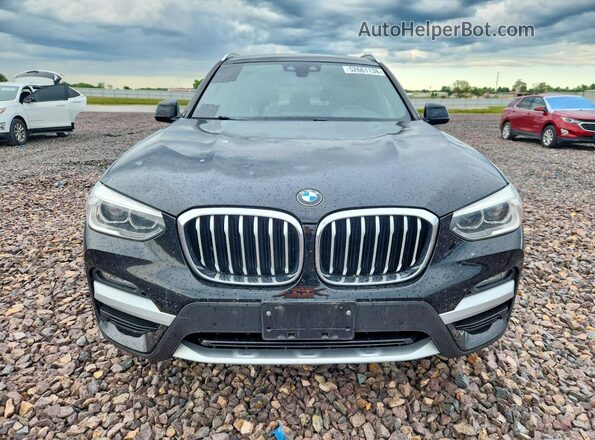 5UXTY5C01LLE58391 2020 BMW X3 Black Front view