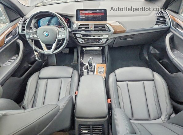 5UXTY5C01LLE58391 2020 BMW X3 Black Dashboard view