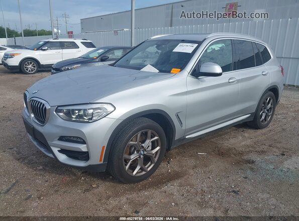 5UXTY5C01M9E20738 2021 BMW X3 Silver Vista tres cuartos delantera izquierda