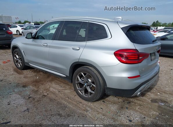 5UXTY5C01M9E20738 2021 BMW X3 Silver Trasero izquierdo