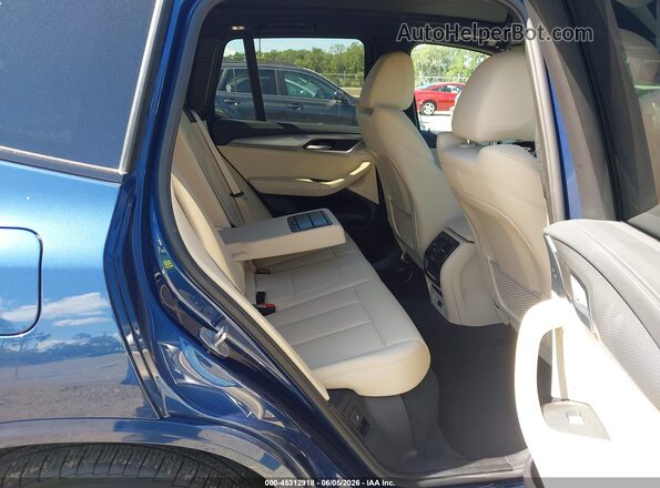 5UXTY5C01M9G65958 2021 BMW X3 Blue Вид наклейки з VIN-кодом
