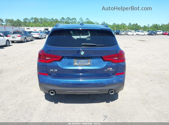 5UXTY5C01M9G65958 2021 BMW X3 Blue 