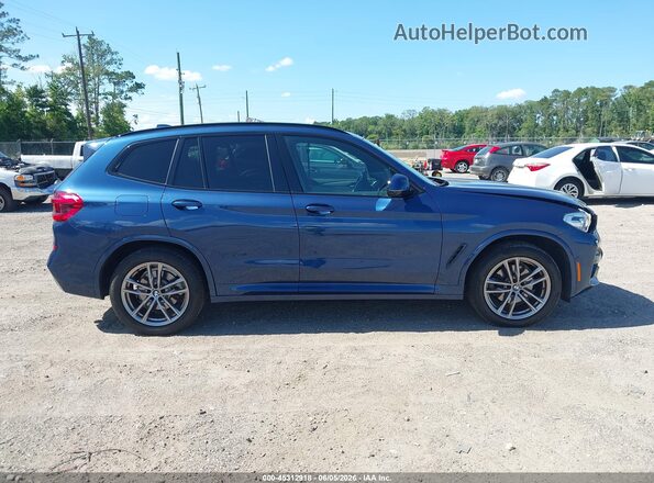 5UXTY5C01M9G65958 2021 BMW X3 Blue Вид задньої частини салону
