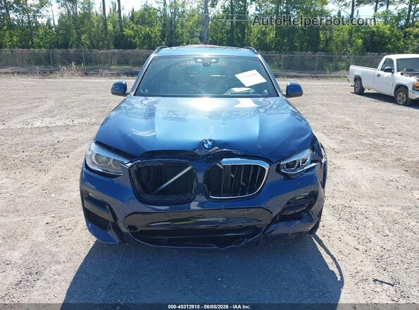 5UXTY5C01M9G65958 2021 BMW X3 Blue Вид щитка приладів