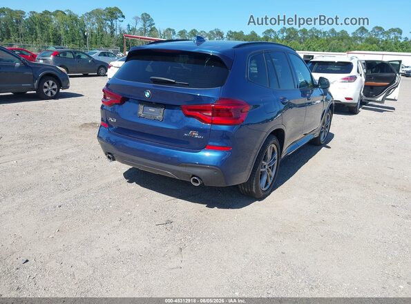 5UXTY5C01M9G65958 2021 BMW X3 Blue Задня права чверть