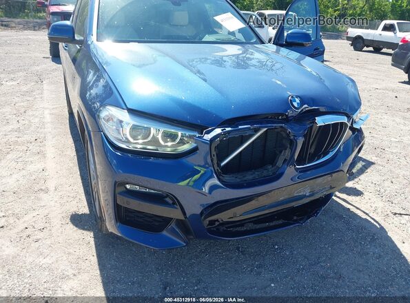 5UXTY5C01M9G65958 2021 BMW X3 Blue Вид спереду