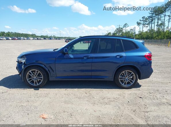 5UXTY5C01M9G65958 2021 BMW X3 Blue Панорамний вид салону 360°