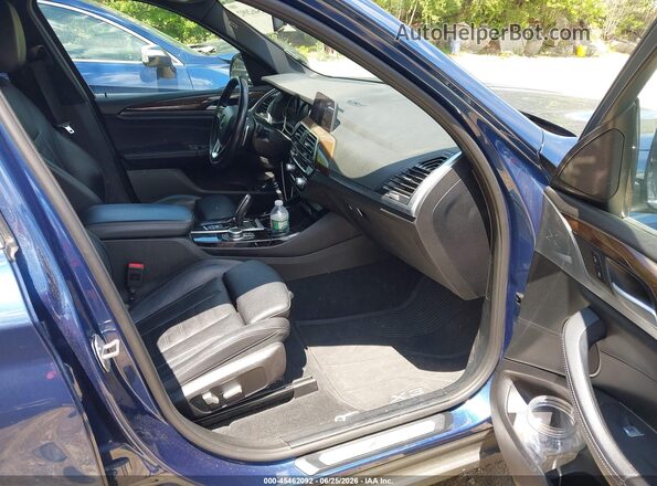 5UXTY5C01M9G83926 2021 BMW X3 Blue Սալոնի դիմացի տեսք