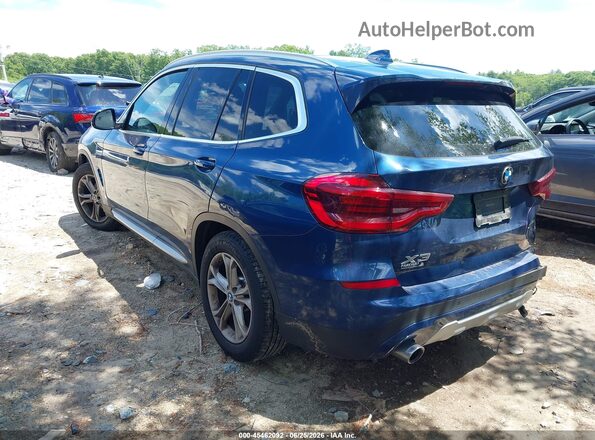 5UXTY5C01M9G83926 2021 BMW X3 Blue Հետևի ձախ