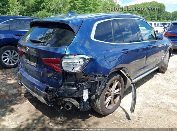 5UXTY5C01M9G83926 2021 BMW X3 Blue Հետևի աջ