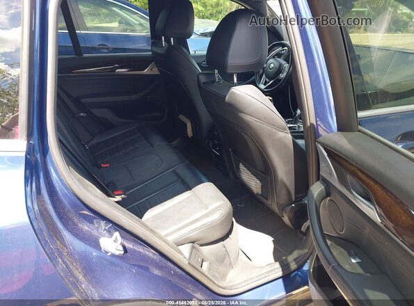 5UXTY5C01M9G83926 2021 BMW X3 Blue VIN կոդի պիտակի տեսք
