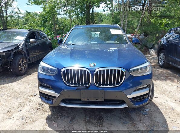 5UXTY5C01M9G83926 2021 BMW X3 Blue Սարքավորումների վահանակի տեսք