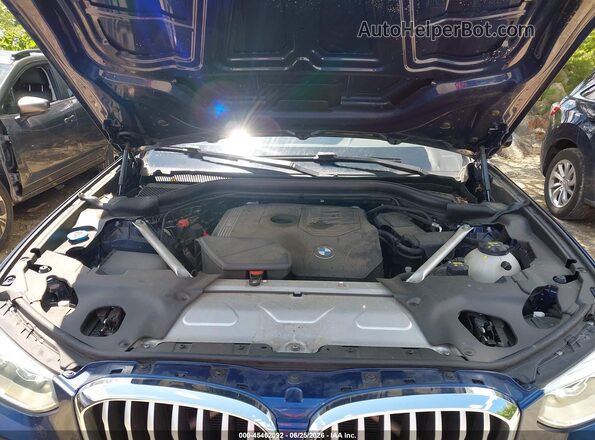 5UXTY5C01M9G83926 2021 BMW X3 Blue Հետևի տեսք