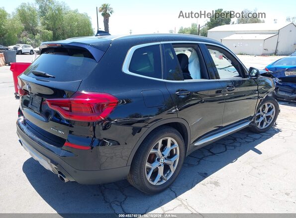 5UXTY5C02L9B87757 2020 BMW X3 Black Задня права чверть