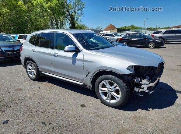 5UXTY5C02L9B89573 2020 BMW X3 Серебряный Передняя правая четверть