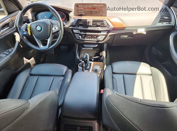 5UXTY5C02LLT31940 2020 BMW X3 Black Dashboard view