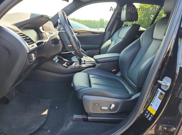 5UXTY5C02LLT31940 2020 BMW X3 Black Front interior view
