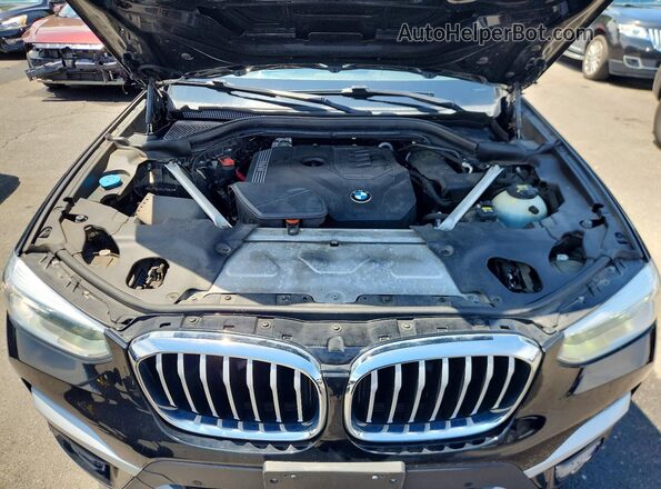 5UXTY5C02LLT31940 2020 BMW X3 Black Engine compartment view