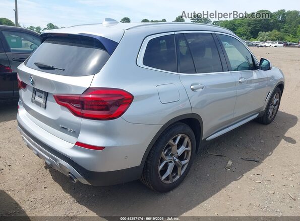 5UXTY5C02M9G54256 2021 BMW X3 Silver უკანა მარჯვენა