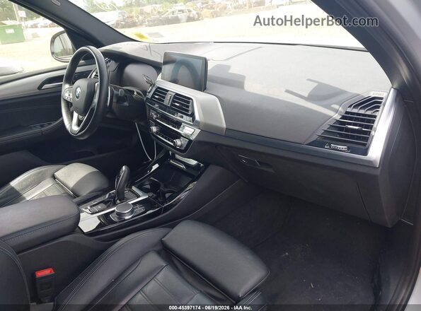 5UXTY5C02M9G54256 2021 BMW X3 Silver წინა სალონის ხედი