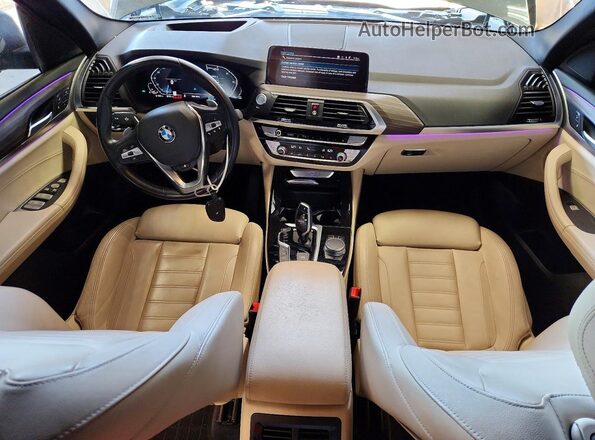 5UXTY5C02M9H49187 2021 BMW X3 Черный 