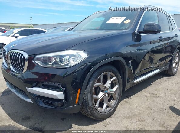 5UXTY5C02M9H59301 2021 BMW X3 Black Front view