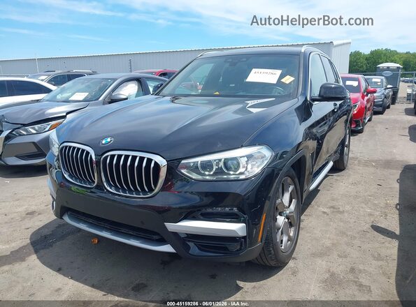 5UXTY5C02M9H59301 2021 BMW X3 Black Front left