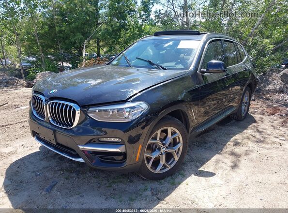 5UXTY5C03L9B58123 2020 BMW X3 Black Передня ліва чверть
