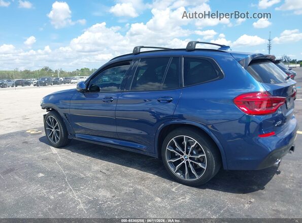 5UXTY5C03L9D18680 2020 BMW X3 Blue Задня ліва чверть