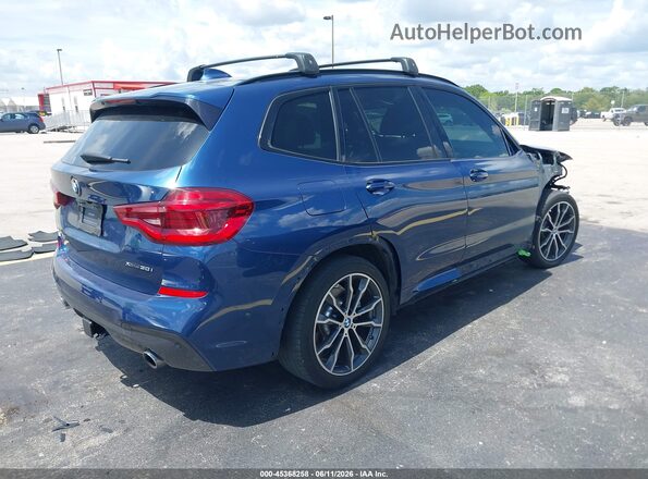 5UXTY5C03L9D18680 2020 BMW X3 Blue Задня права чверть