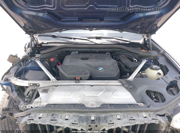 5UXTY5C03L9D18680 2020 BMW X3 Blue Вид ззаду