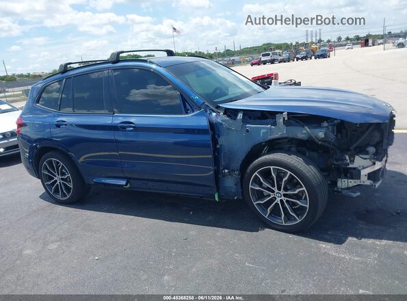 5UXTY5C03L9D18680 2020 BMW X3 Blue Панорамний вид салону 360°