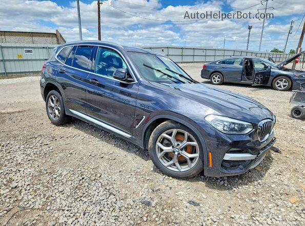 5UXTY5C04LLT32796 2019 BMW X3 Gray Przód prawy