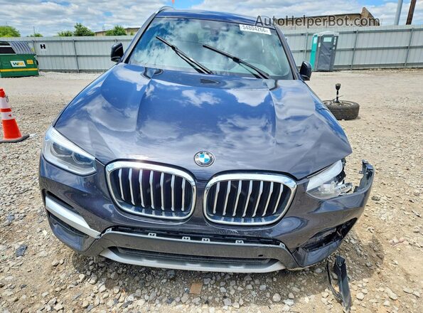 5UXTY5C04LLT32796 2019 BMW X3 Gray Widok z przodu
