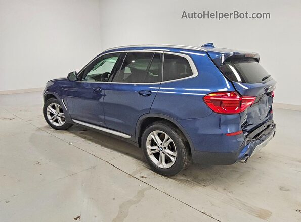 5UXTY5C04M9E74180 2021 BMW X3 Синий Задняя левая четверть