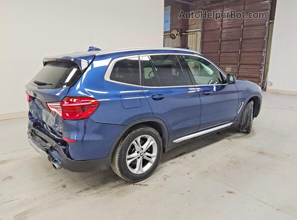 5UXTY5C04M9E74180 2021 BMW X3 Синий Задняя правая четверть