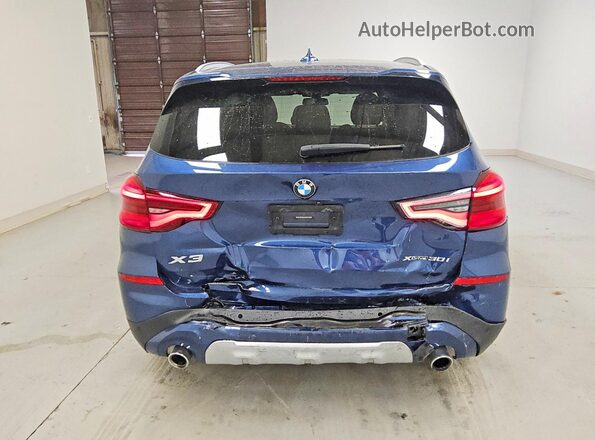 5UXTY5C04M9E74180 2021 BMW X3 Синий Вид сзади