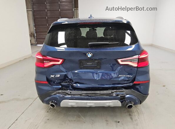 5UXTY5C04M9E74180 2021 BMW X3 Синий Панорамный вид салона 360°